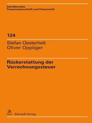 cover image of Rückerstattung der Verrechnungssteuer